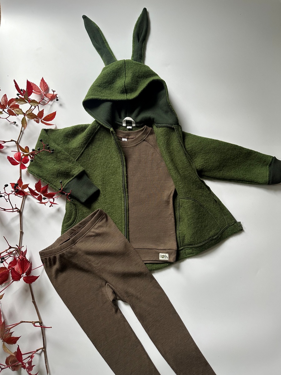 MERINO KOSZULKA BRĄZOWA W PASEK - obrazek 3