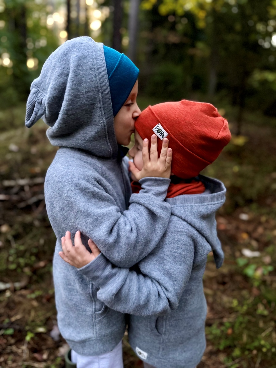 ZESTAW CZAPKA KOMIN POMARAŃCZOWY MERINO WOOL - obrazek 5