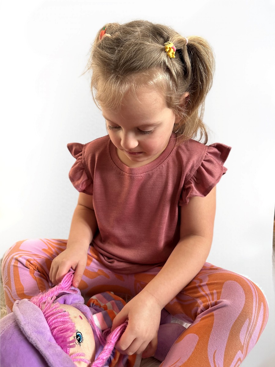 KOSZULKA ZE SKSZYDEŁKAMI MERINO JEDWAB - obrazek 4