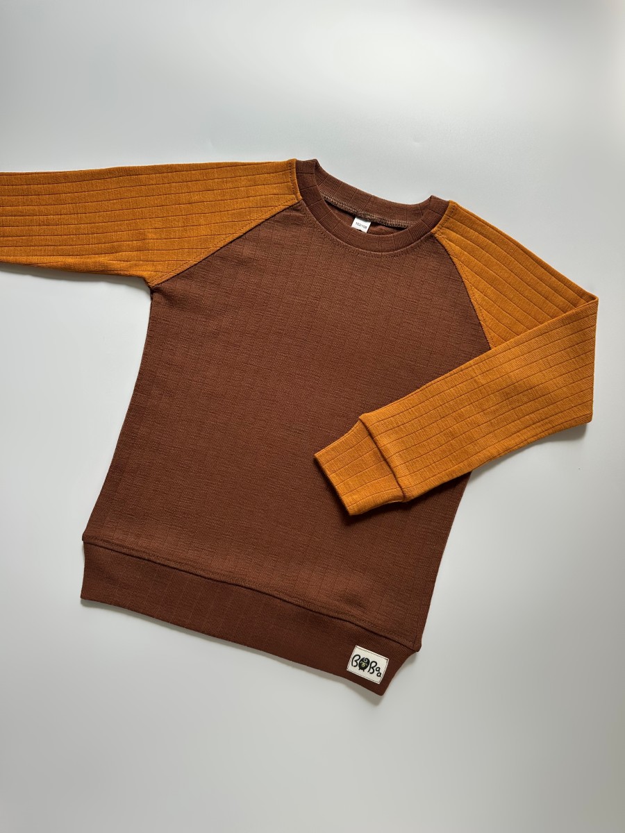 BLUZKA BRĄZOWO-ŻÓŁTA 3 KOLORY