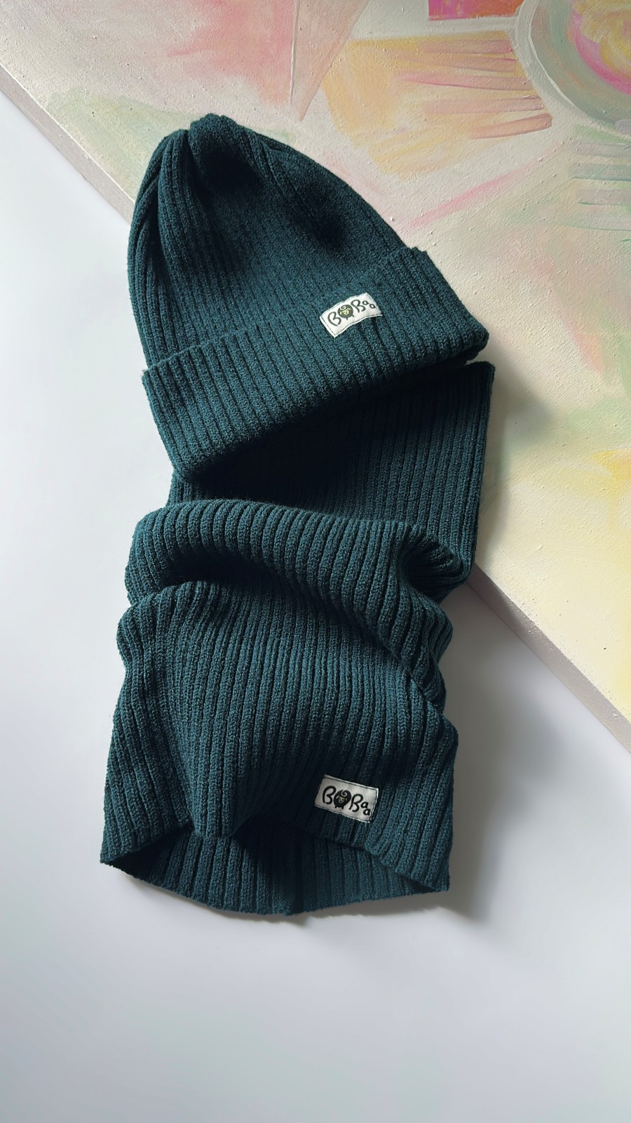 KOMIN MERINO DLA DOROSŁYCH I DZIECI ZIELONY MORSKI