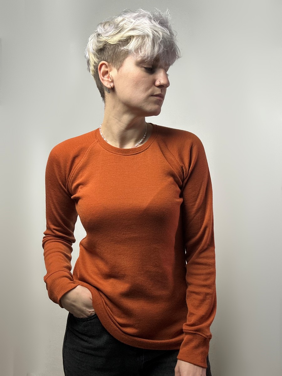 KOSZULKA DLA KOBIET MERINO RUDA 100% MERINO