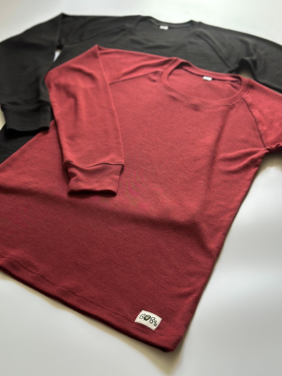 KOSZULKA DLA KOBIET BURGUNDY 100% MERINO - obrazek 7