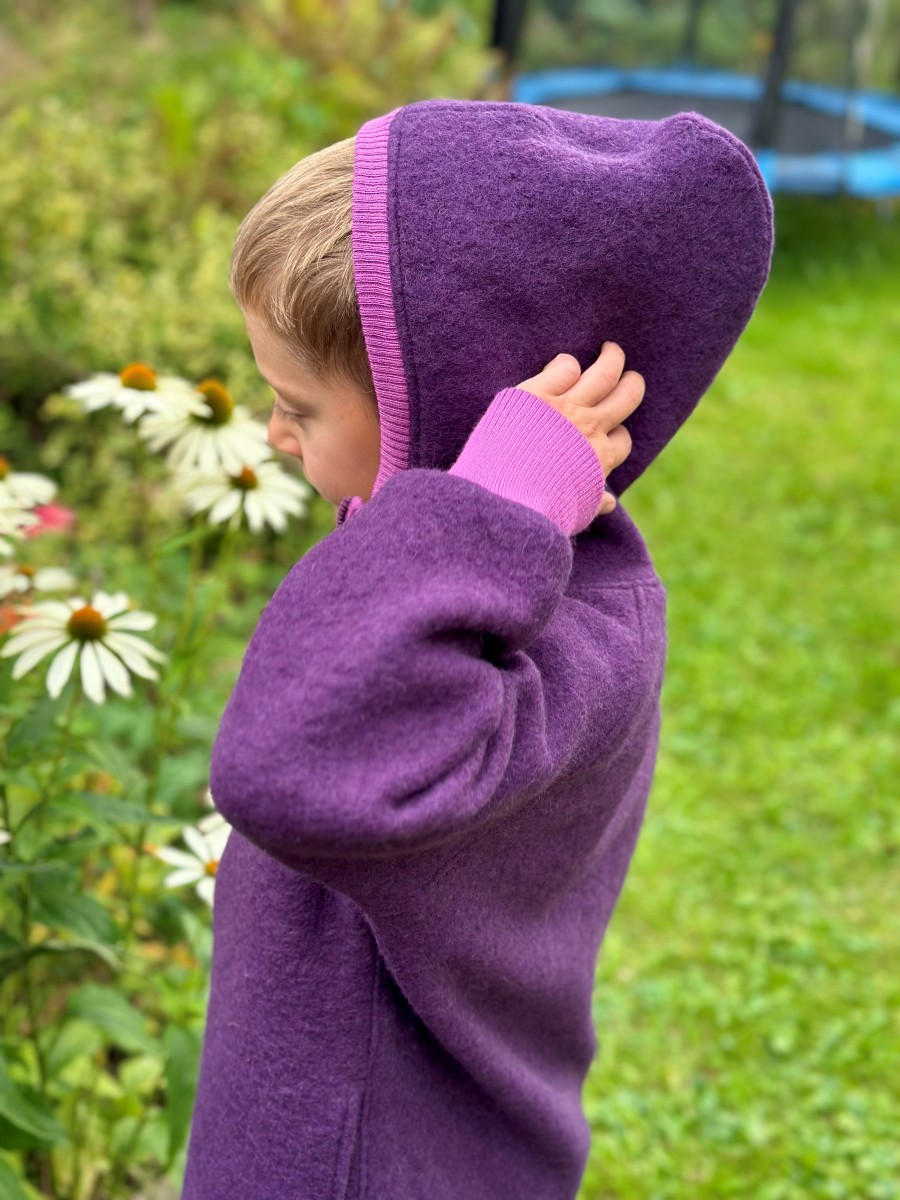 DWUWARSTWOWA KURTKA OVERSIZE Z WEŁNY MERINO - obrazek 5